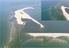 Về cồn cát xuất hiện ở biển Cửa Đại (Quảng Nam):  Nhìn từ flycam, cồn cát đang tiếp tục bồi, nổi lên giữa biển
