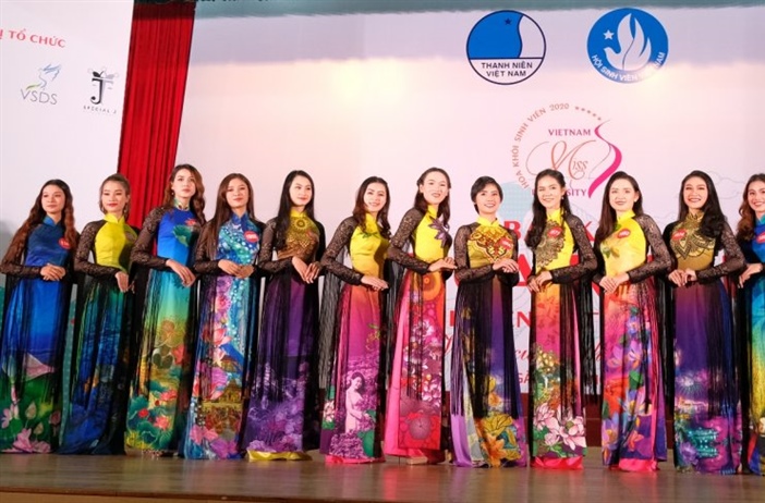 15 thí sinh đầu tiên vào vòng Chung kết cuộc thi Hoa khôi Sinh viên VN