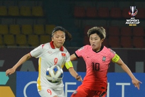 Tuyển nữ Việt Nam thi đấu nỗ lực trước Hàn Quốc