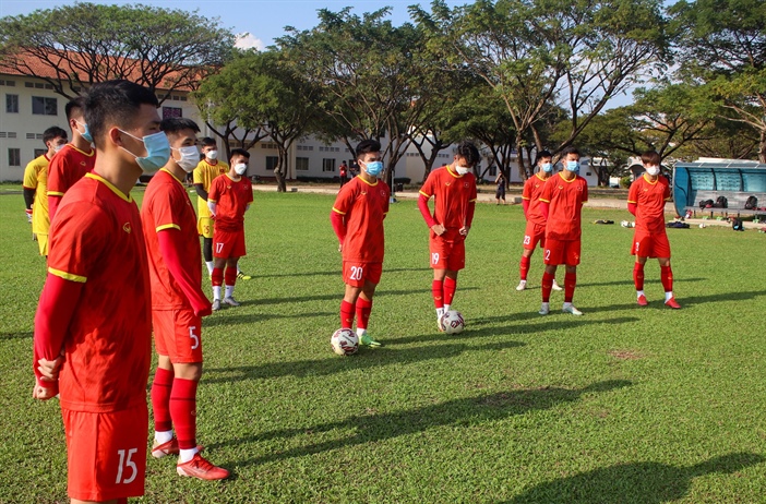 Tuyển U23 Việt Nam có buổi tập chuẩn bị cho trận đấu với U23 Thái Lan