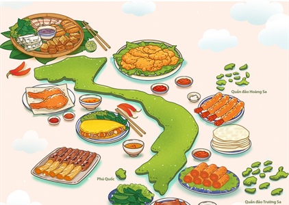 Xác lập kỷ lục mô hình bản đồ ẩm thực Việt Nam từ món ăn, đặc sản của...