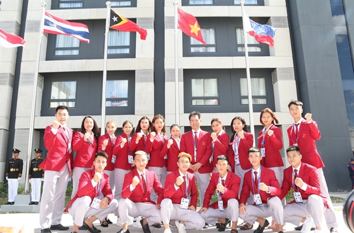 Đoàn Thể thao Việt Nam dự Lễ thượng cờ SEA Games 31 với 31 thành viên