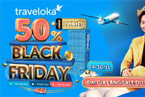 Traveloka tung chiến dịch khuyến mãi trong chương trình Black Friday