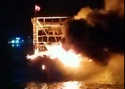 Cháy tàu cá trên biển Thổ Châu, ước thiệt hại 14 tỷ đồng