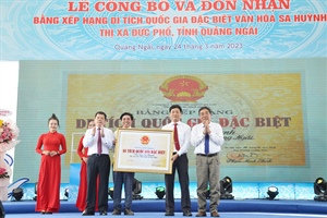 Quảng Ngãi: Đón nhận Bằng xếp hạng Di tích quốc gia đặc biệt Văn hoá Sa Huỳnh