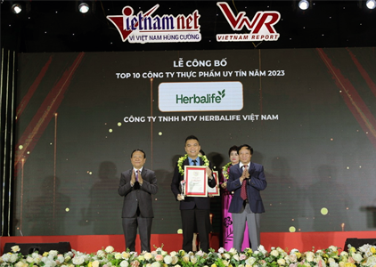 Herbalife Việt Nam được vinh danh top 10 Công ty thực phẩm uy tín lần...