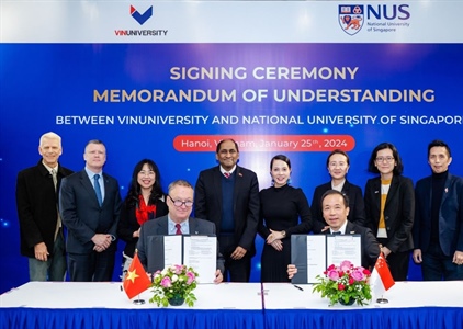 VinUni hợp tác với Đại học Quốc gia Singapore về đổi mới sáng tạo